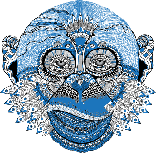 Dekorerade monkey face