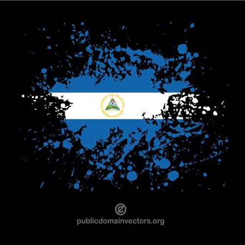 Vlajka Nikaraguy v inkoustu stÅ™Ã­kat