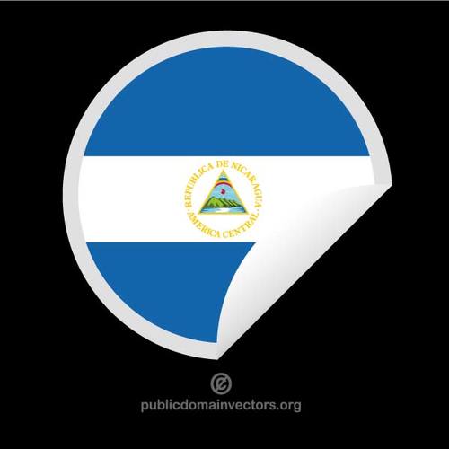 Sticker met vlag van Nicaragua