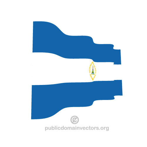 Vector ondulÃ© drapeau du Nicaragua