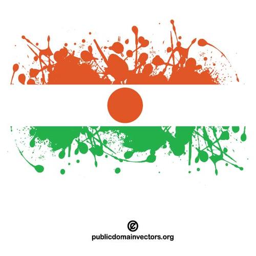 Schizzi di inchiostro bandiera Niger