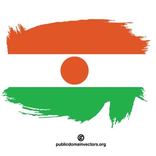 Geschilderde vlag van Niger