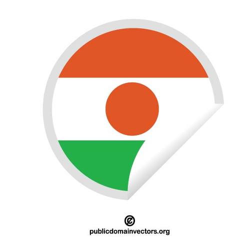 Niger flagg etikett