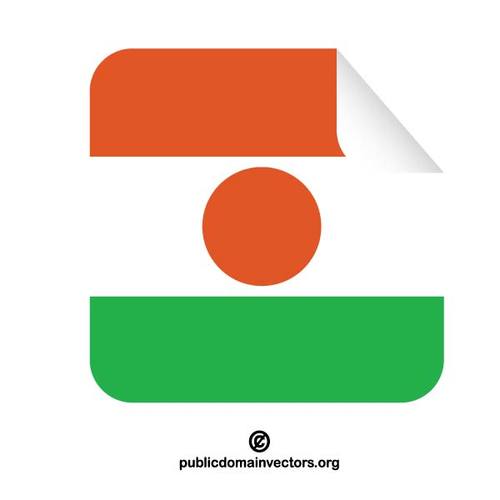 Flaga Nigru wewnÄ…trz kwadrat naklejki