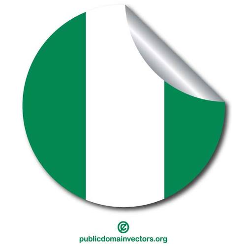 NijeryalÄ± bayrak etiket yuvarlak