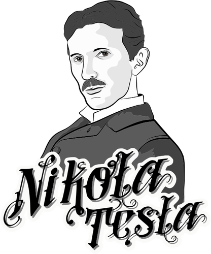 Portret de Nikola Tesla