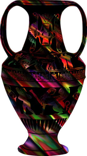 Colorful vase sketch