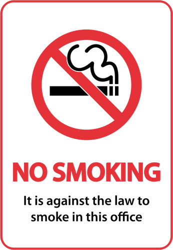 No smoking office sign vector image