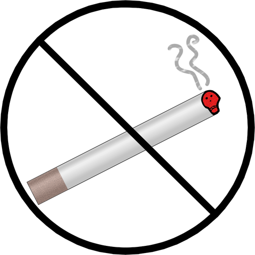 Kein Rauchverbot mit SchÃ¤del-Vektor-ClipArts