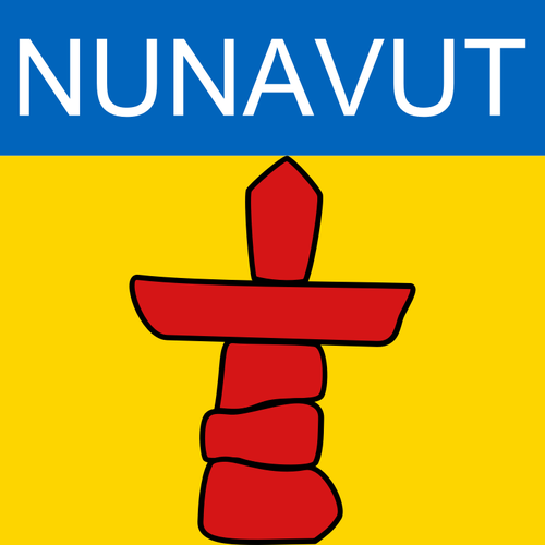 IlustraÃ§Ã£o do territÃ³rio de Nunavut sÃ­mbolo vetorial