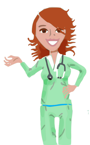 Vector illustraties van professionele medische verpleegster