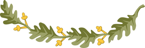 Desenho vetorial de ramo de carvalho