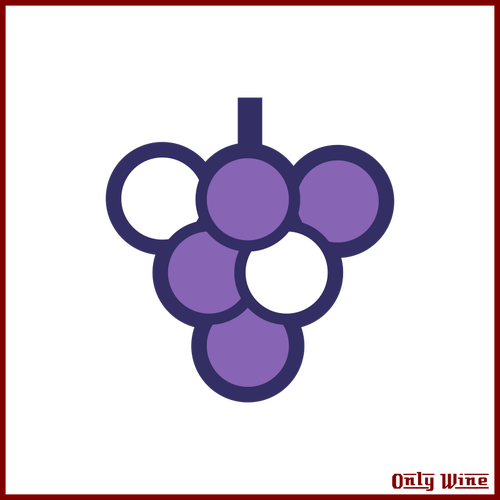 SÃ­mbolo de vino y uvas