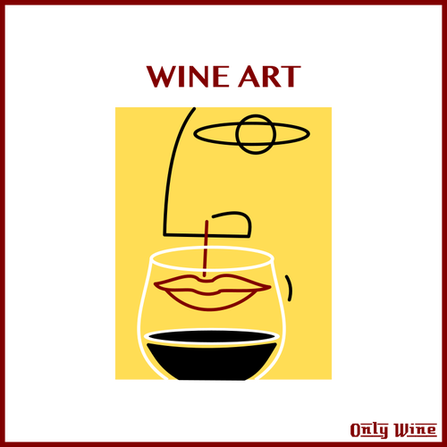 Desenho artÃ­stico de vinho
