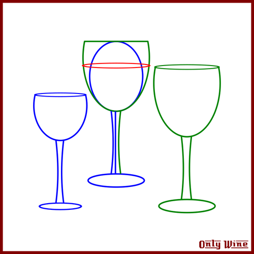 Dibujo de copas de vino