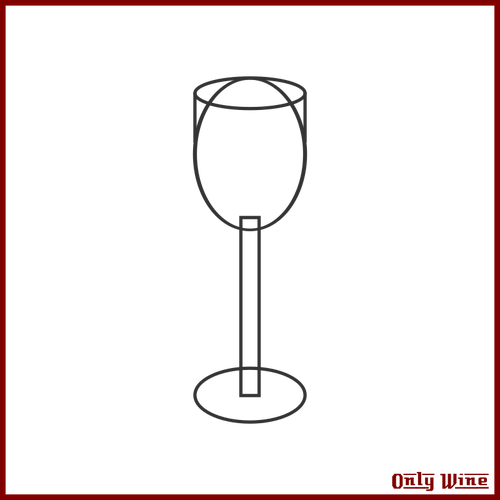 HÃ¸ye vin glass tegning