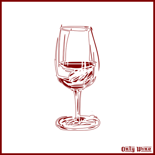 Dibujo de vaso de vino