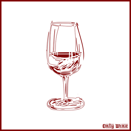 Weinglas-Skizze
