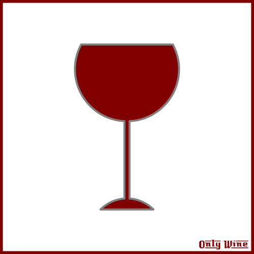 Delineato il bicchiere di vino