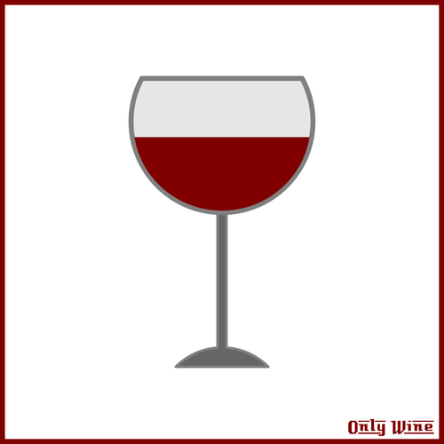 Illustrazione di vetro di vino grigio