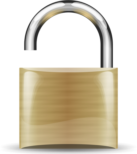 Vector image of bronze padlock