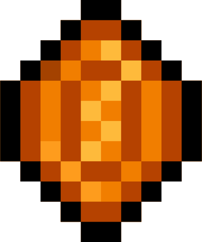 Klejnot pikseli pomaraÅ„czowy