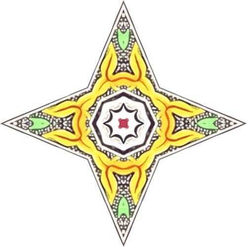 Illustrazione della stella ornamentale