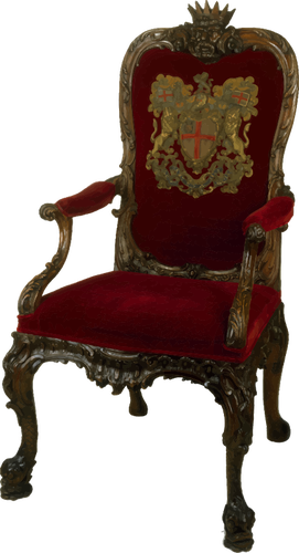 Ornate walnut chair