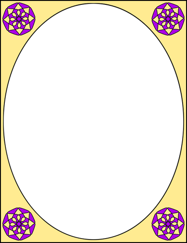 Cadre ovale avec dÃ©corations