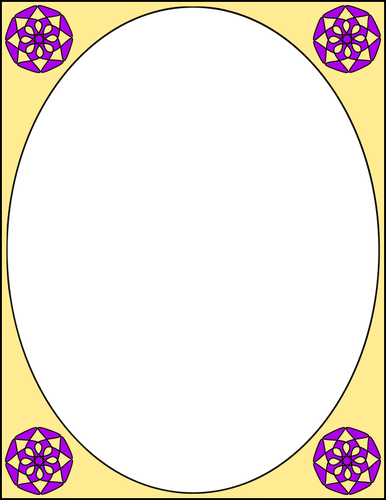 Cadre ovale avec dÃ©corations