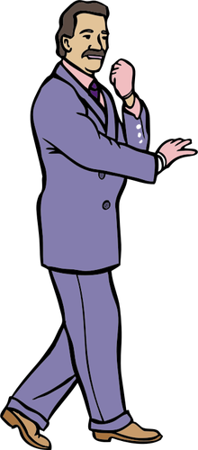 Homme dans un costume violet Ã  la mode des graphiques vectoriels