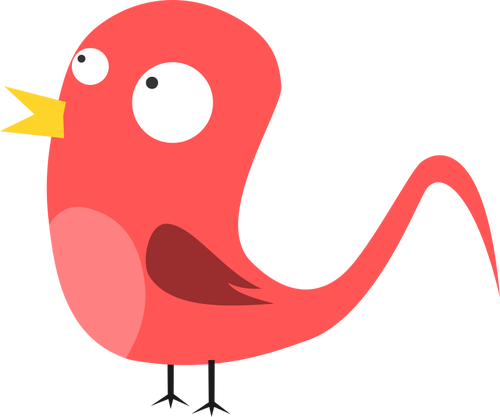 Roten Cartoon Vogel