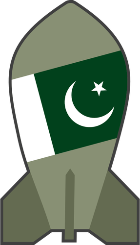 IlustraÃ§Ã£o em vetor de hipotÃ©tica bomba nuclear paquistanesa