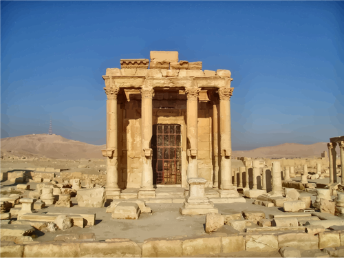 TapÄ±nak Baalshamin Palmyra Suriye vektÃ¶r gÃ¶rÃ¼ntÃ¼