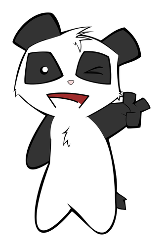 Cartoon panda vector image