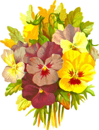 Image vectorielle de fleurs peintes