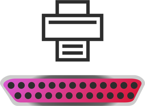 Immagine vettoriale icona di porta parallela