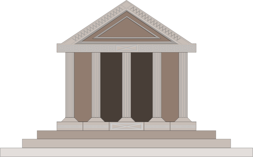 IlustraÃ§Ã£o em vetor marrom modelo grego Parthenon