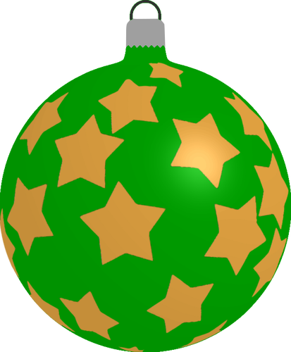 Zielona kula z gwiazdami