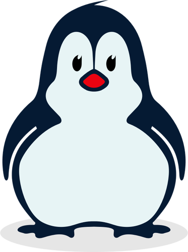 Comic penguin vector