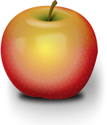 IlustraciÃ³n vectorial de manzana ligera opacidad