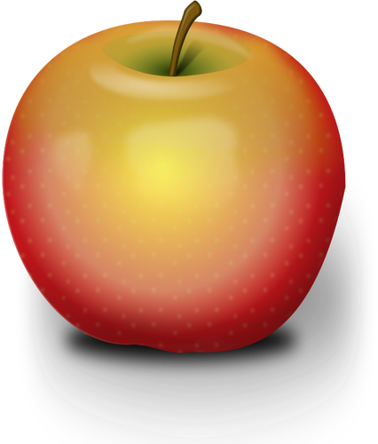 IlustraciÃ³n vectorial de manzana ligera opacidad
