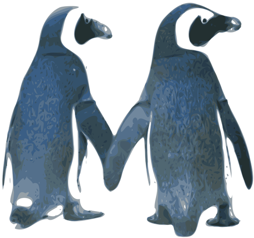 Grafika wektorowa pingwiny