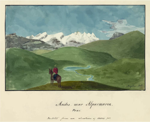Andes peruanos con el jinete solitario