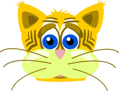 Traurig-Tiger-Katze-Vektorgrafiken