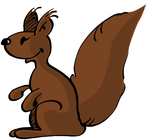Squirrel in a drawing