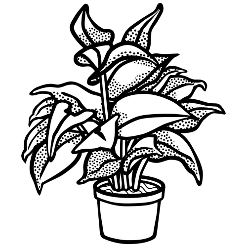 Symbole de la plante en pot