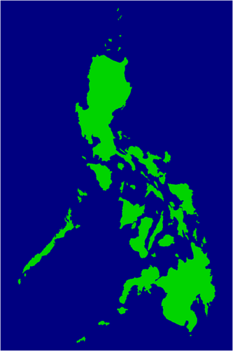 VektorovÃ© ilustrace zelenÃ© mapy FilipÃ­ny
