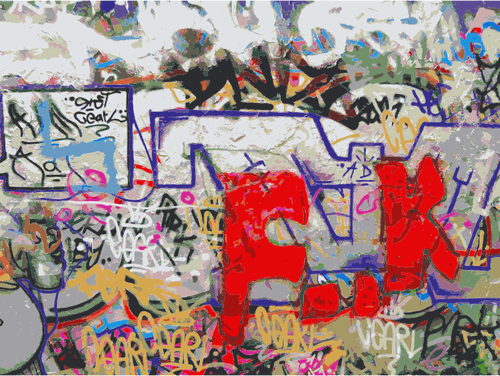 Berlijnse muur op Mauerpark vector tekening