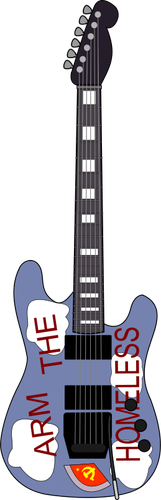 Vector clip art of guitar